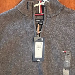 NWT Tommy Hilfiger Quarterzip Gray